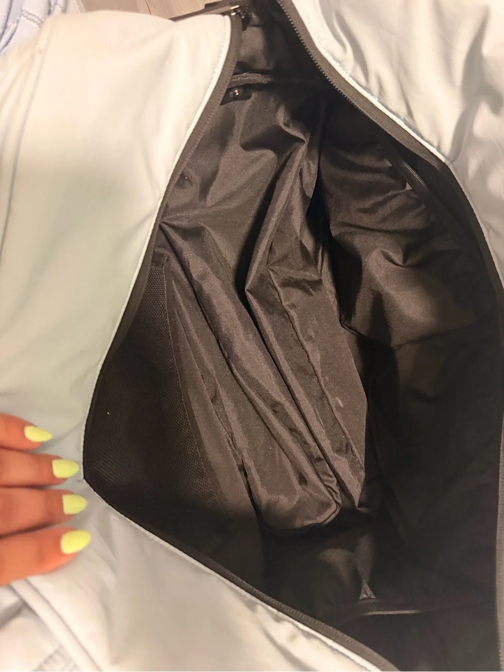 Light Blue Puffer Tote for Travel - Quilted Weekend Carryall